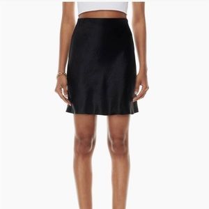 Babaton black slip mini skirt